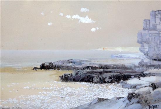 Edgar James Maybery (1887-) Coastal scenes, Ogmore by Sea, 10 x 15in.